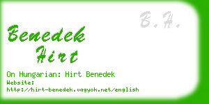 benedek hirt business card